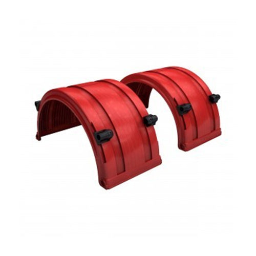 (Pair), 19.5” Wheels Single Axle Full Round Fender - Spray Master® with Slidetrax FRX Series - Plastic
