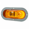 Amber SuperNova® Oval LED Side Turn Marker Lights Gray Theft-Resistant Flange, Male Pin