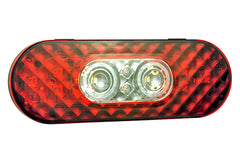 Grote 6" Oval LED Stop Tail Turn Lights with Integrated Hard Shell Back-up