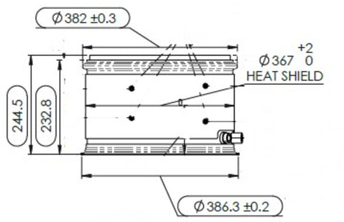 DPF, Fits Paccar Cummins Stainless Steel