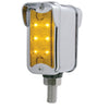 6 LED Dual Function Straight Mount Double Face Light w/ Vertical Visor - Amber & Red LED/Amber & Red Lens