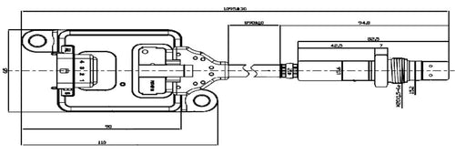 NOx Sensor fits Cummins Nitrogen Oxide Inlet Of DPF