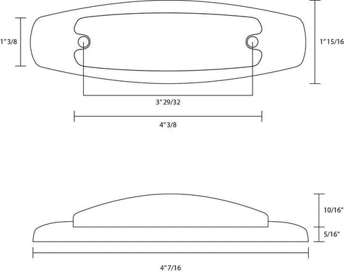 5" Oval Star Design 4 LED Marker Light 12V