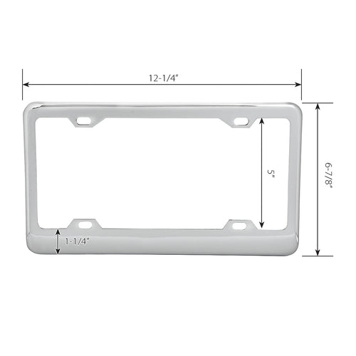 Chrome Classic 4-Hole License Plate Frames