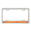 4 Holes Chrome Lic. Frame 12” Amber/Amber LED & Chrome Plastic Bezel