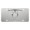 Stainless Steel License Plate with 3D Longhorn Emblem