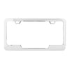 Plain 2-Hole License Plate Frame with Center Cut Chrome