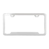 Plain 2-Hole License Plate Frame with Center Raised S.S.