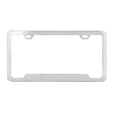 Plain 2-Hole License Plate Frame with Center Raised S.S.