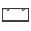 Plain 2-Hole License Plate Frame with Thick Bottom Matte Black