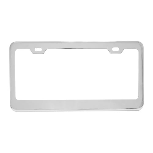 Plain 2-Hole License Plate Frame with Thick Bottom