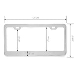 Plain 2-Hole License Plate Frame with Thick Bottom Semi-Gloss Black