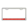 License Plate Frame With 12" Led Light Bar & Chrome Plastic Bezel Red/Clear