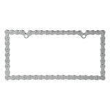 Bike Chain License Plate Frame Chrome Die Cast