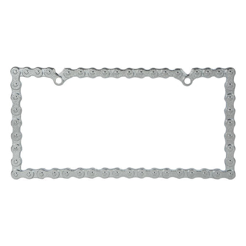 Bike Chain License Plate Frame Chrome Die Cast