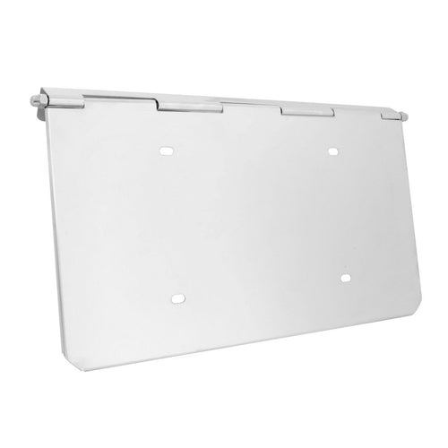 Black Steel With Chrome Rivets License Plate Frame