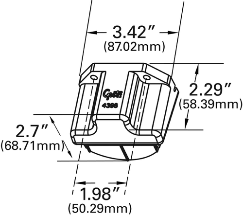 White MicroNova® Multi-Volt LED License Lights  9-32V Vertical Mount, Gray