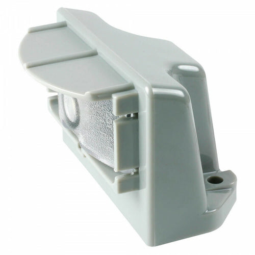 White MicroNova® Multi-Volt LED License Lights  9-32V Vertical Mount, Gray