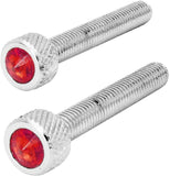 Red Long Dash Screws with Crystal on Top fits Kenworth 2001-2005