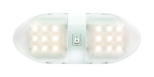 Led Interior Double Fixture, On/Off Switch, 18-Led