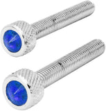 Blue Long Dash Screws with Crystal on Top fits Kenworth 2001-2005