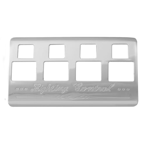 CHROME PLASTIC LIGHTING CONTROL PANEL WITH 4 SWITCH OPENINGS fits Kenworth W&T 2006+