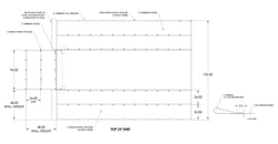 Flat Bed 20’ x 27’ W/  6’ DROP  Lumber Tarp, Vinyl W/ 3 Rows D-Ring & 1 End Flap (Light Weight)