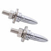 Chrome Bullet Shape License Plate Fastener (2 Pack)