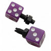 Dice License Plate Fastener - Purple (2 Pack)