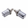 Chrome License Plate Fastener With Clear Diamond (2 Pack)