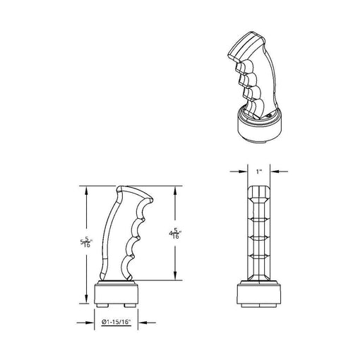 Thread-On Pistol Grip Gearshift Knob With Chrome 9/10 Speed Adapter - Candy Red