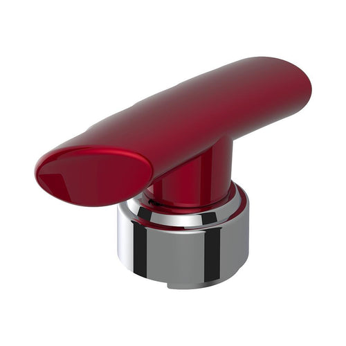Thread-On T-Shape Gearshift Knob With Chrome 9/10 Speed Adapter - Candy Red