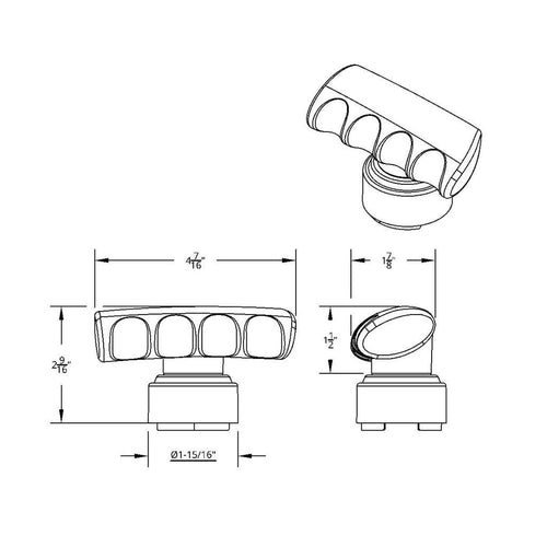 Thread-On T-Shape Gearshift Knob With Chrome 9/10 Speed Adapter - Candy Red
