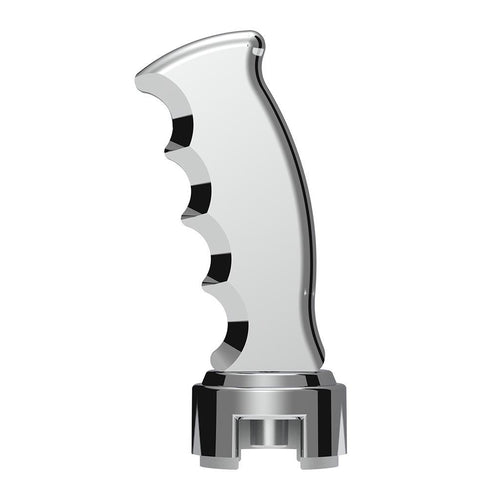 Thread-On Pistol Grip Gearshift Knob With Chrome 13/15/18 Speed Adapter - Chrome