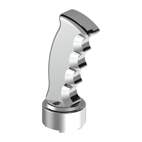 Thread-On Pistol Grip Gearshift Knob With Chrome 13/15/18 Speed Adapter - Chrome
