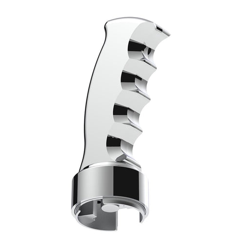 Thread-On Pistol Grip Gearshift Knob With Chrome 13/15/18 Speed Adapter - Chrome