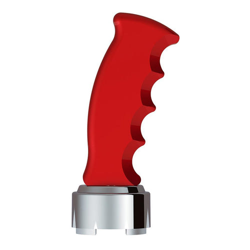 Thread-On Pistol Grip Gearshift Knob With Chrome 13/15/18 Speed Adapter - Candy Red