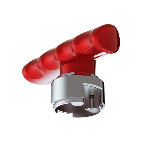 Thread-On T-Shape Gearshift Knob With Chrome 13/15/18 Speed Adapter - Candy Red