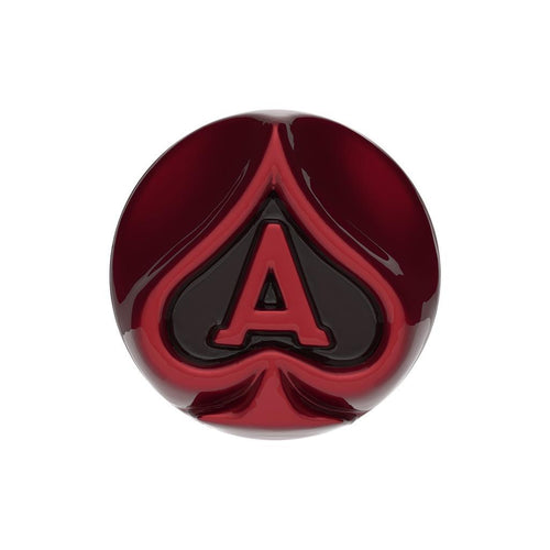 Ace Of Spades Air Valve Knob - Candy Red With Gloss Black Inlay