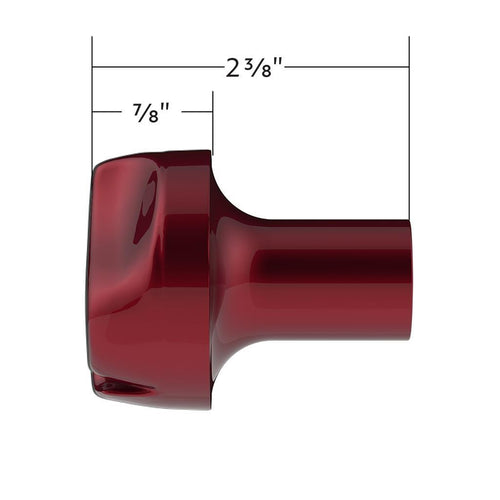 Ace Of Spades Air Valve Knob - Candy Red With Gloss Black Inlay