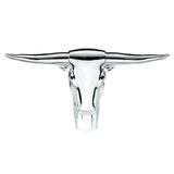 Chrome Long Horn Bull Ornament