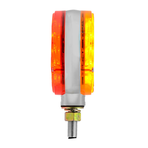 4" Double Face Smart Dynamic LED Pedestal Light Passenger Side  Amber/Amber-Red/Red