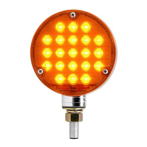 4" Double Face Smart Dynamic LED Pedestal Light Passenger Side  Amber/Amber-Red/Red