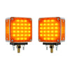 Square Double Face Smart Dynamic Led Pedestal Light Amber/Red