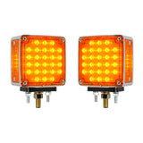 Square Double Face Smart Dynamic Led Pedestal Light Amber/Red
