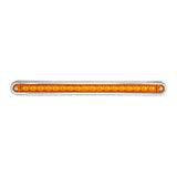 12″ Surface Mount Pearl Marker & Turn LED Light Bar Amber/Amber Chrome Plastic Base