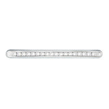 12″ Surface Mount Pearl Marker & Turn LED Light Bar Red/Clear with Chrome Plastic Base