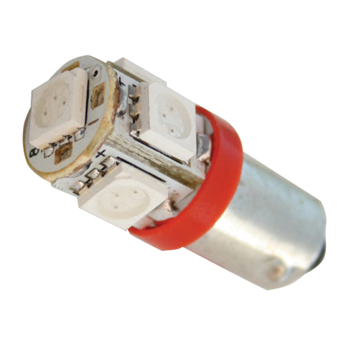 #1895 Red Tower Style 5LED Light Bulb Pair