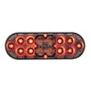 6” Oval Combo Light with 14 LED Stop, Turn & Tail Light & 16 LED Back-Up Light - Red LED/Clear Lens