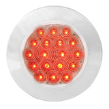 4” Surface Mount Led Light With Chrome Red Clear